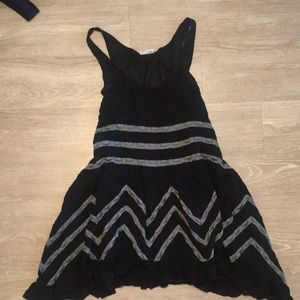 Free People black and gray polka dot tunic